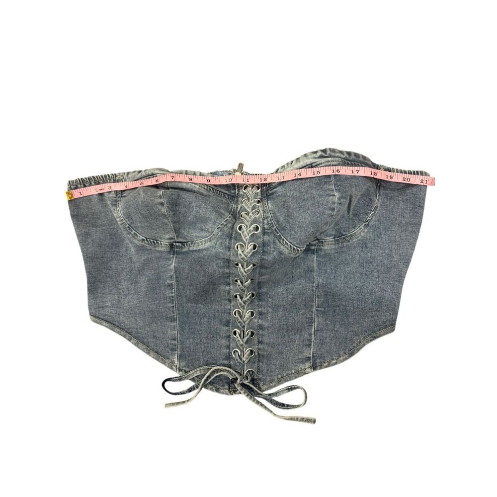 NWT Fashion Nova Wait For Me Denim Capri 2Pc Set 3X - Picture 9 of 14
